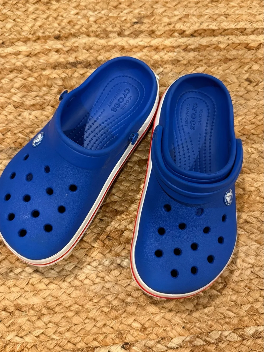 CROCS Kids Clog in Royal Blue with Red-Trim Sole